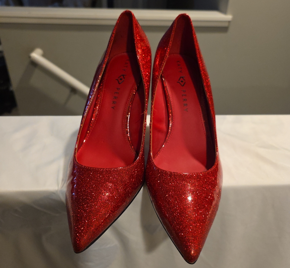 Katy Perry Collections Sparkling Red Pointed Toe Pumps